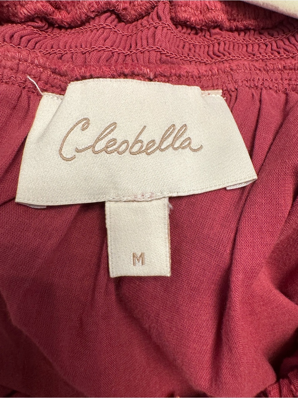 Cleobella One-Shoulder Ruffle Dress in Deep Raspberry - Picture 3 of 6